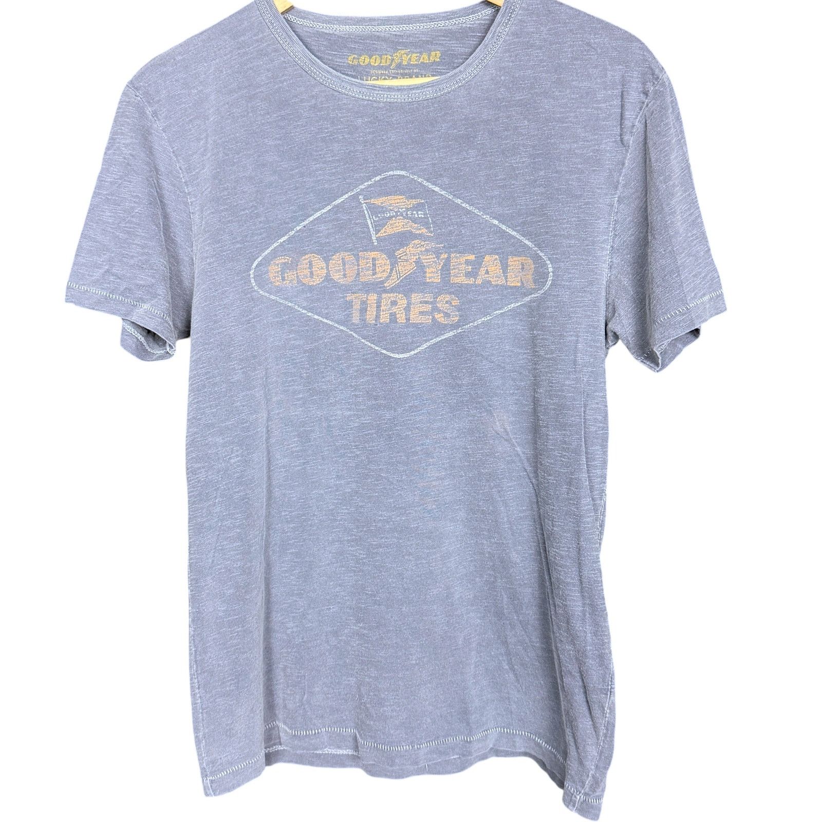 Lucky Brand Lucky Brand x Goodyear Tires Blue Retro Stretch T-Shirt USA Size US S / EU 44-46 / 1 - 2 Thumbnail