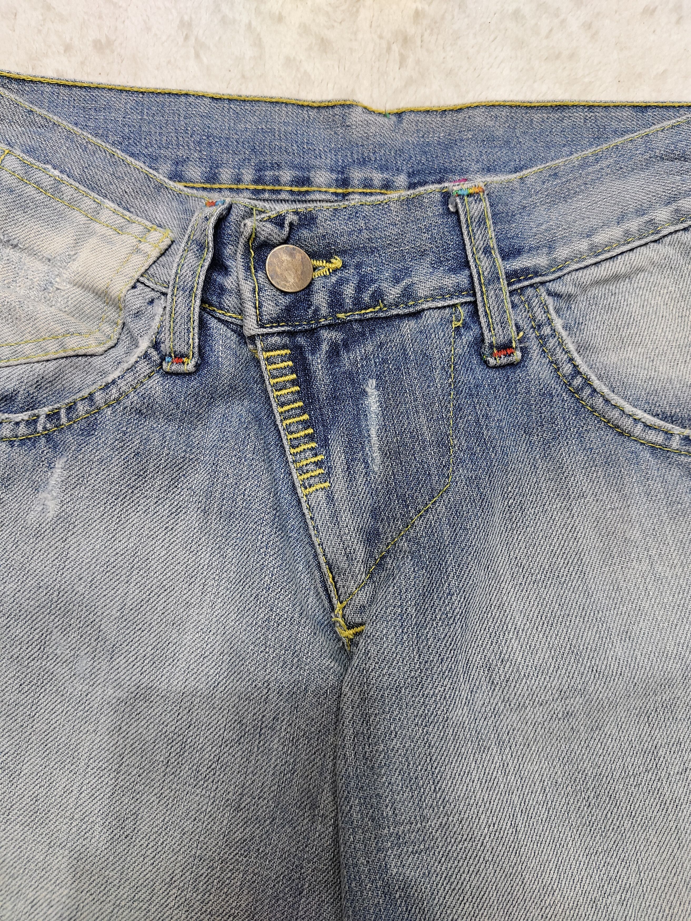Seditionaries 🇮🇹 Vtg Nini 🇮🇹 Single Pocket Asymmetric Waist Distressed Size 27" / US 4 / IT 40 - 3 Thumbnail