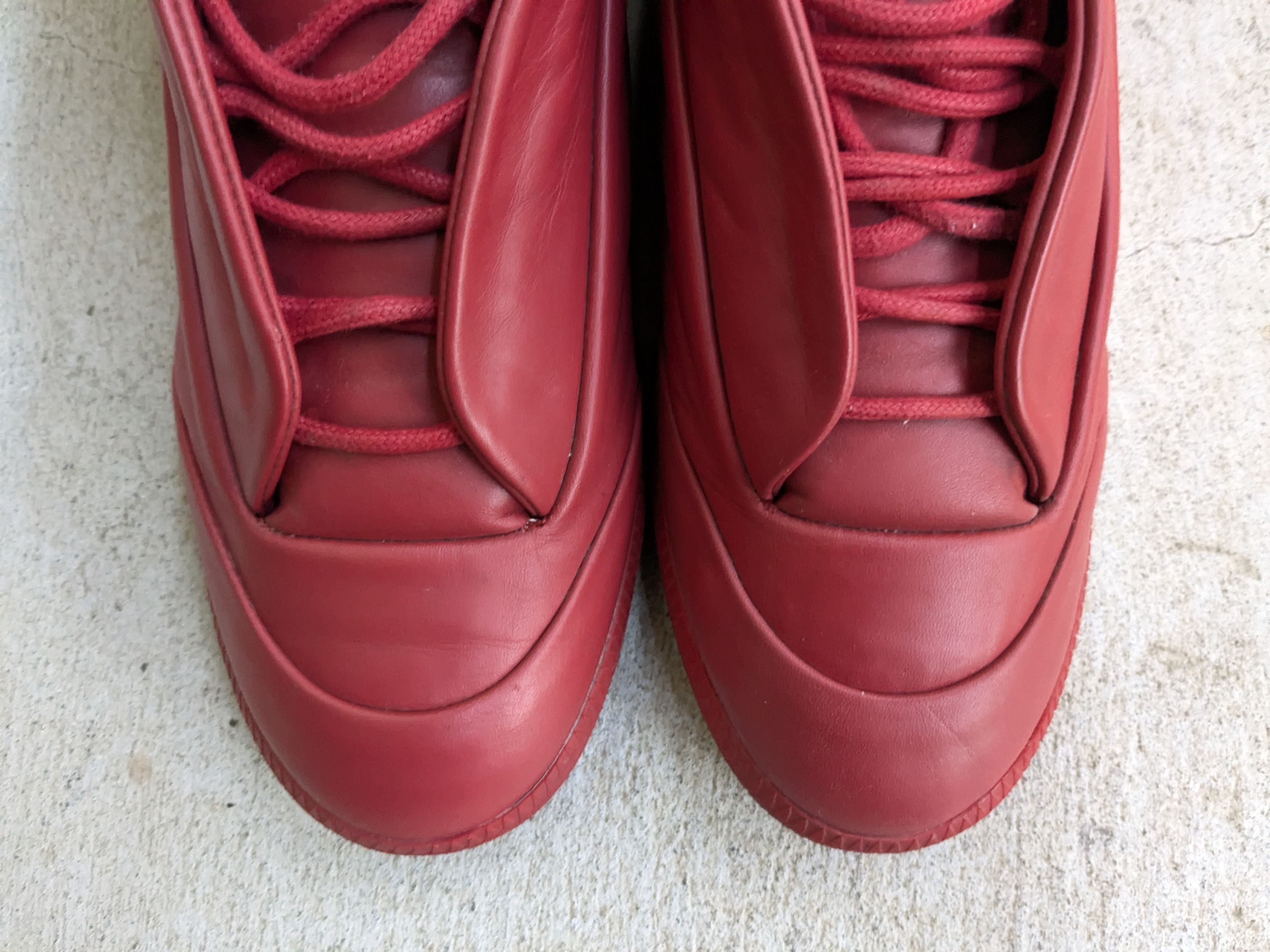 Maison Margiela Maison Margiela Future Red 9 42 Leather High Tops Size US 9 / EU 42 - 3 Thumbnail
