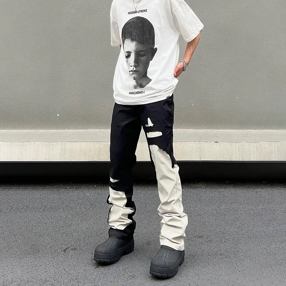 Japanese Brand × Vintage Patchwork Streetwear Casual Pants Cargo Pantalones Hombre Size US 30 / EU 46 - 1 Thumbnail