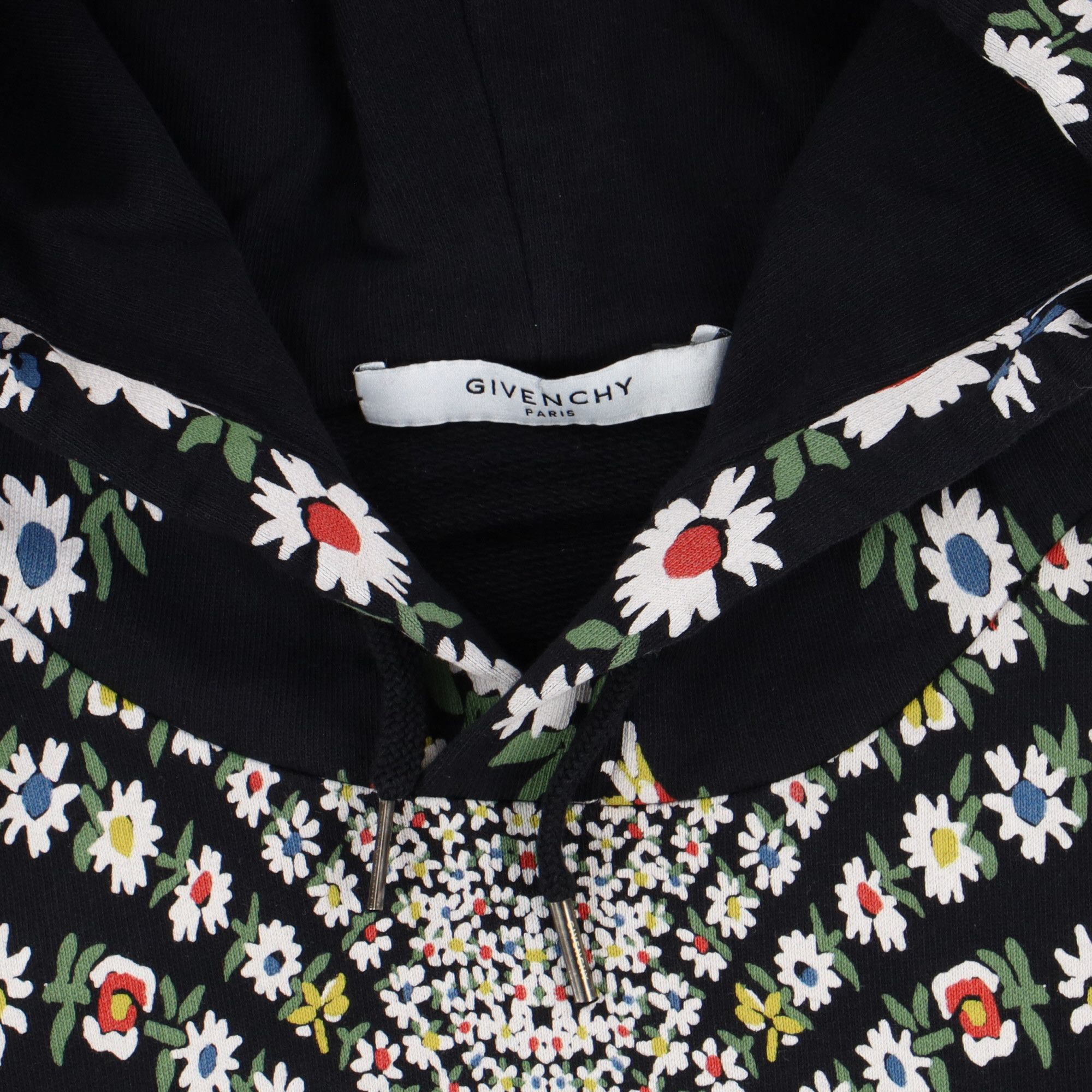 Givenchy Black Mirrored Daisy Print Hoodie Size US XXL / EU 58 / 5 - 6 Thumbnail