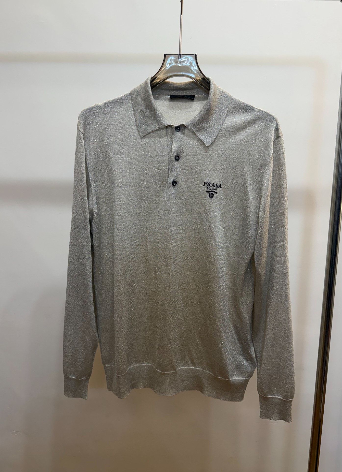 Prada Prada Knit Gray Polo 48 Men Size US XL / EU 56 / 4 - 1 Thumbnail