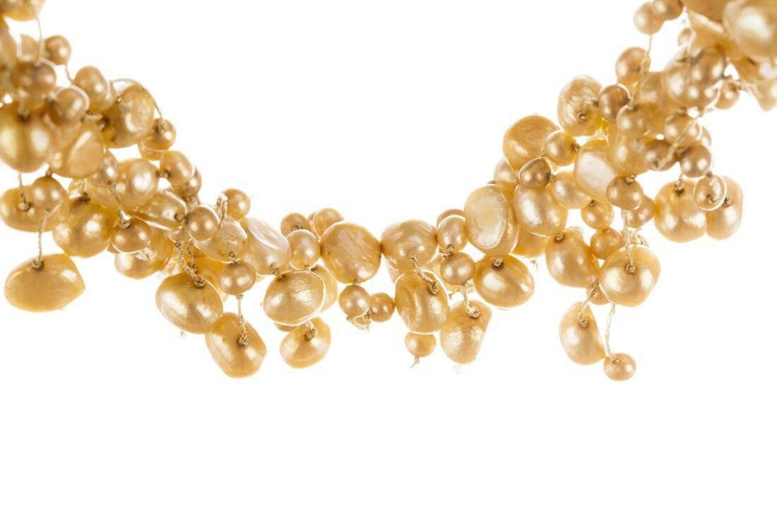 Designer Cultured Golden Potato Necklace Size ONE SIZE - 2 Thumbnail