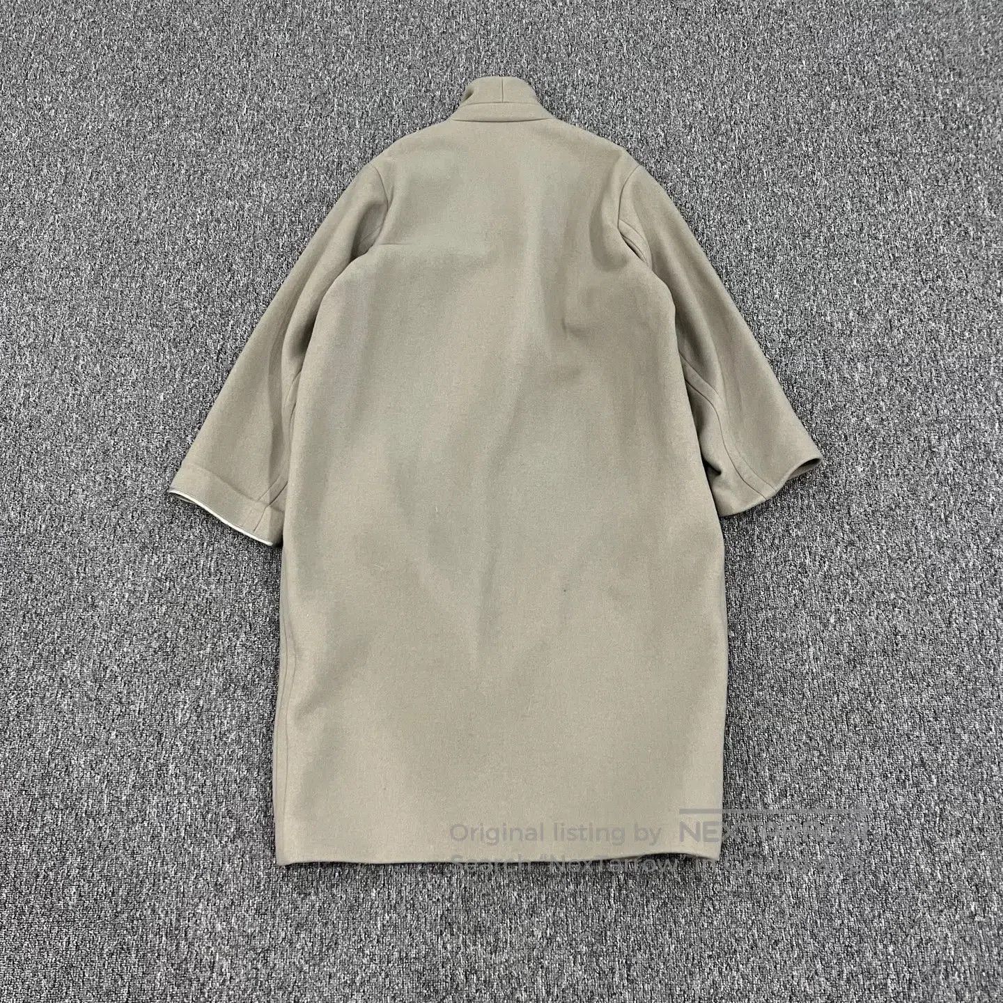 Hermes Hermes Flap collar; gray-green wool coat| Size M / US 6-8 / IT 42-44 - 2 Thumbnail