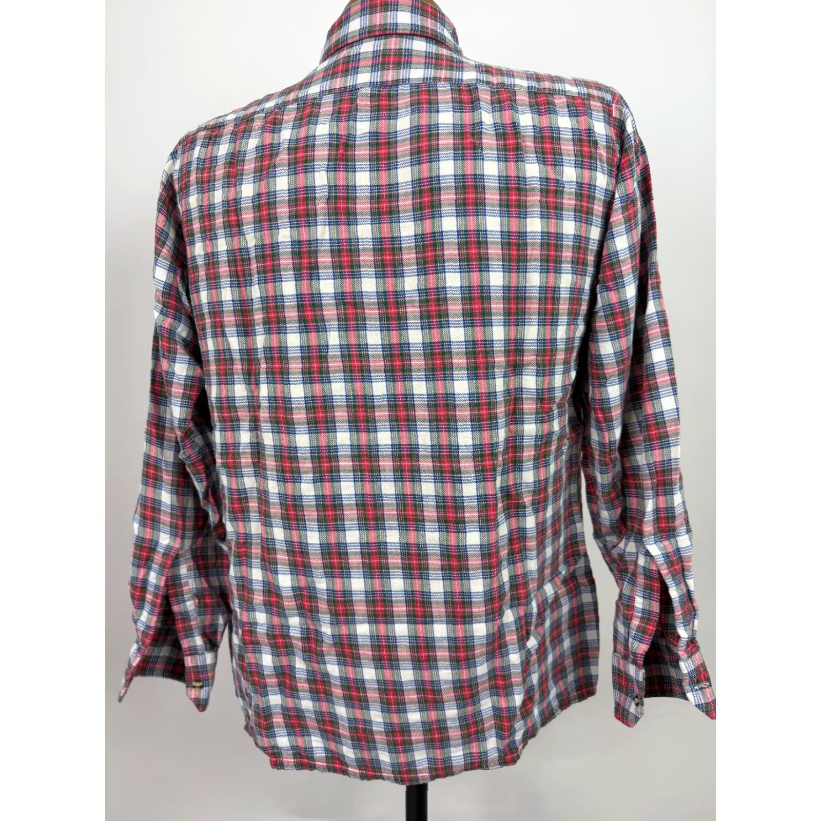 Arrow VINTAGE 80s Arrow Flannel Shirt Men Medium Lightweight Plaid Button-Up Grunge Hipster Size US M / EU 48-50 / 2 - 7 Thumbnail
