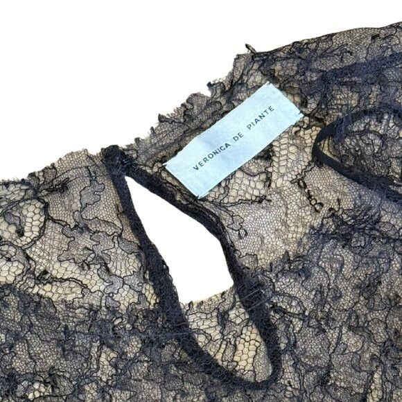 Other VERONICA DE PIANTE Isabel Black Lace Top $995 Like New Size M / US 6-8 / IT 42-44 - 6 Thumbnail