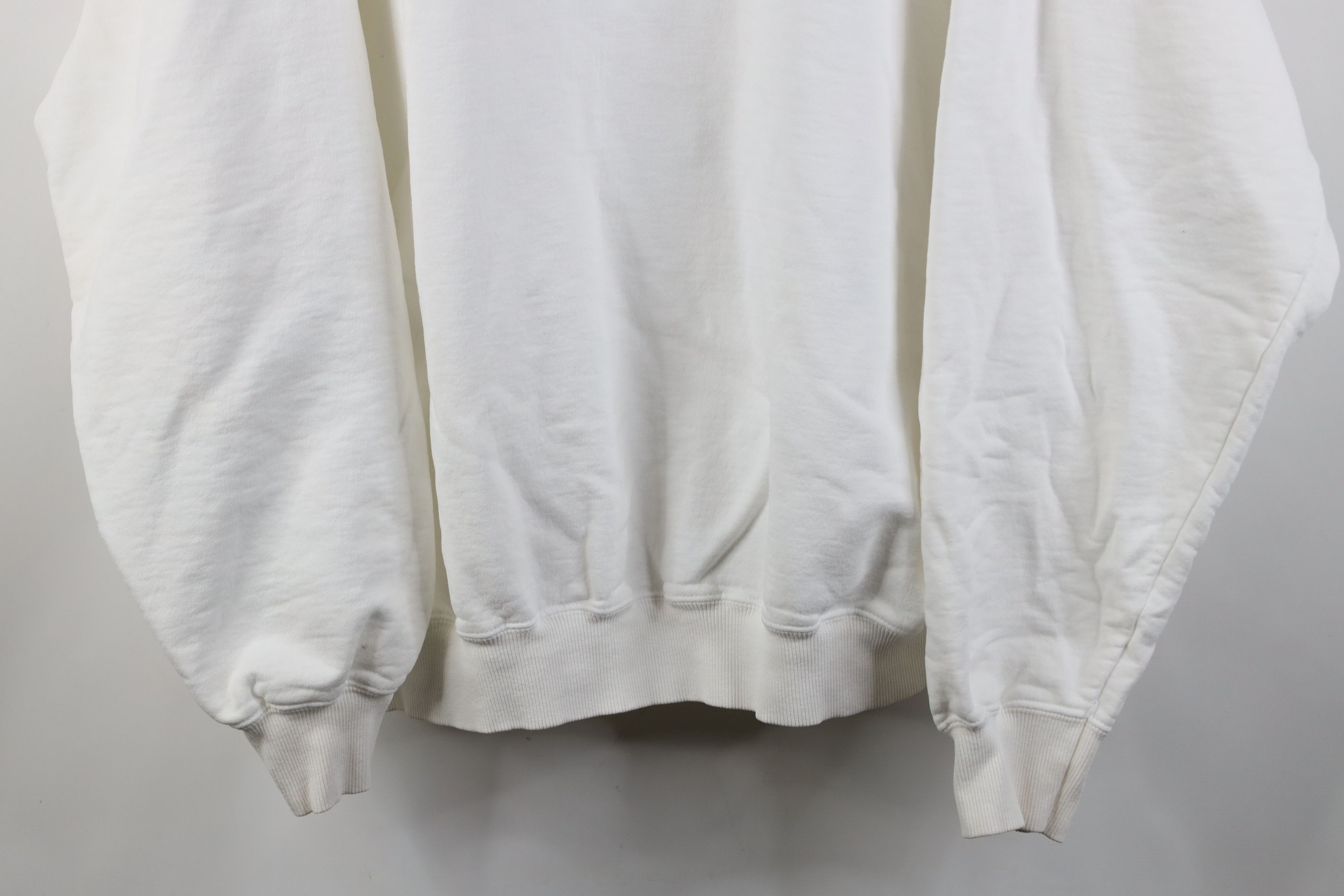 Vintage Vintage 90s Streetwear Boxy Fit Heavyweight Sweatshirt White Size US XXL / EU 58 / 5 - 3 Thumbnail