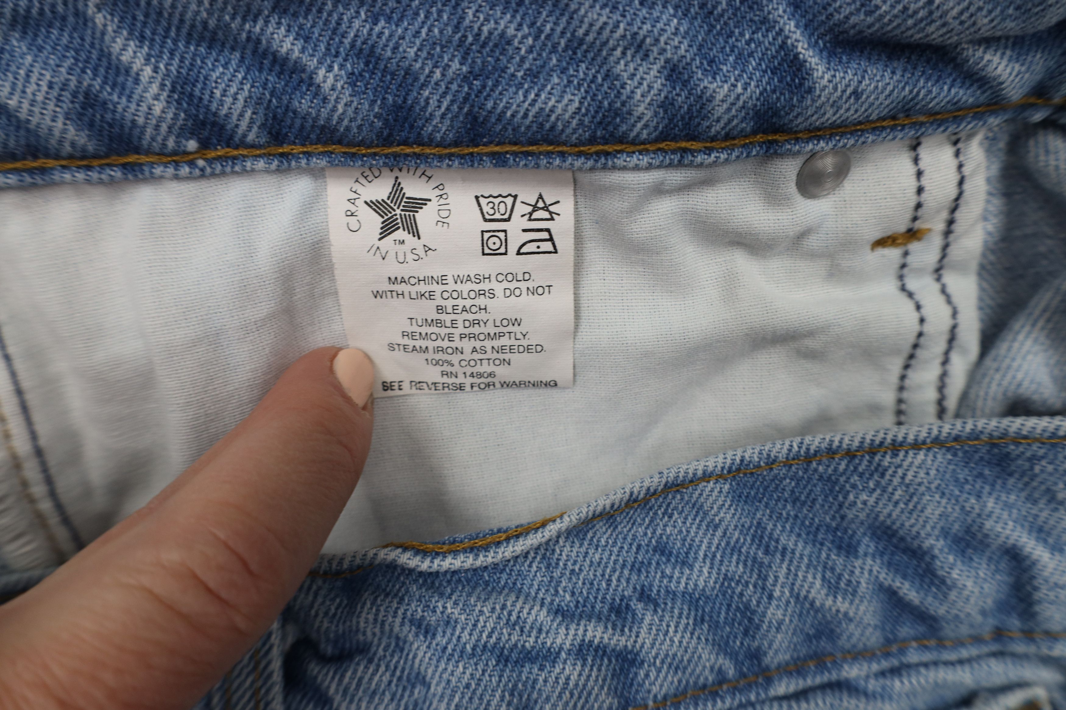 Carhartt × Vintage Vintage 90s Carhartt Spell Out Relaxed Fit Denim Jeans USA Size US 34 / EU 50 - 9 Thumbnail