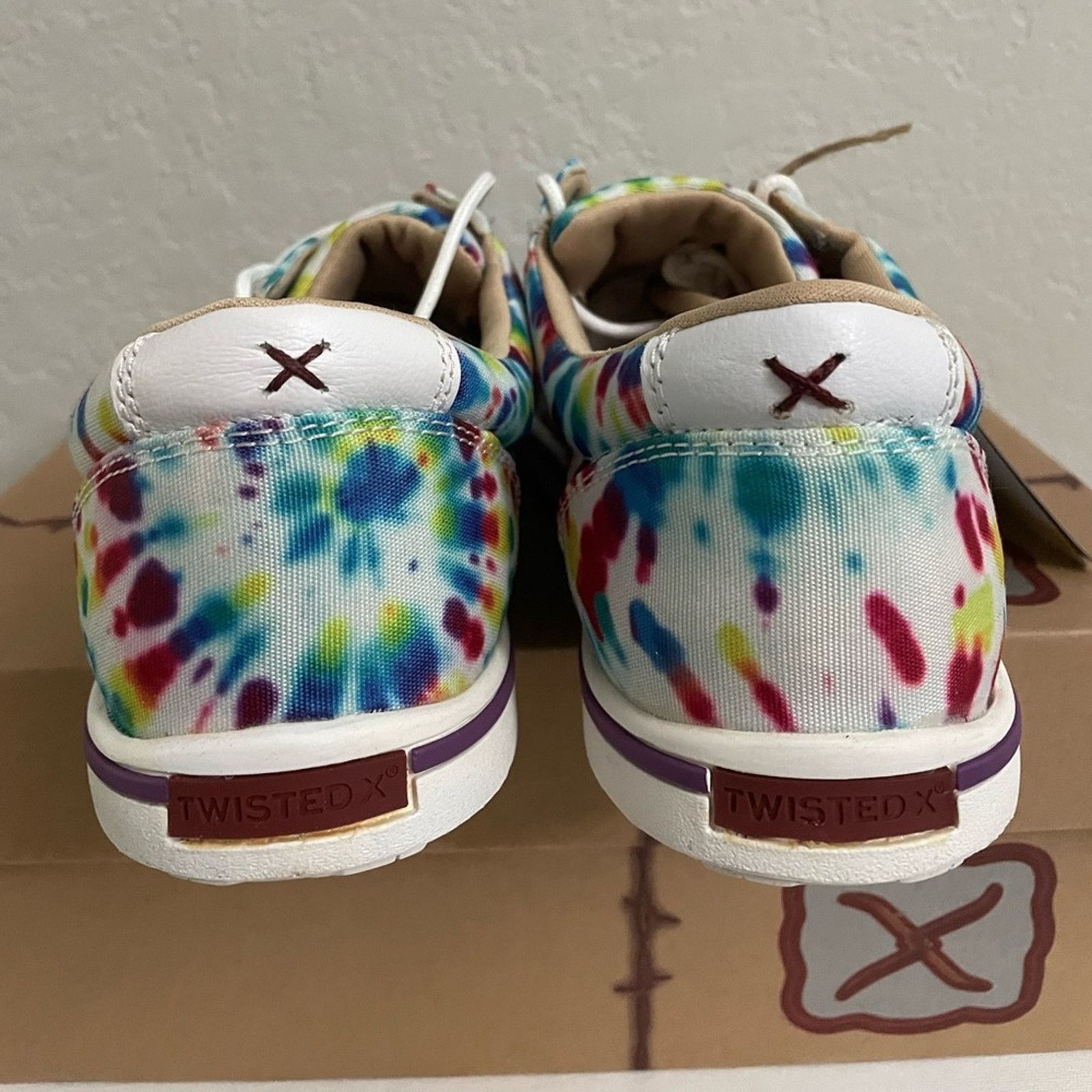 Twisted X Twisted X Women's Multi Tie-Dye Shoes Moc Toe Size 11 Size US 11 / IT 41 - 4 Thumbnail