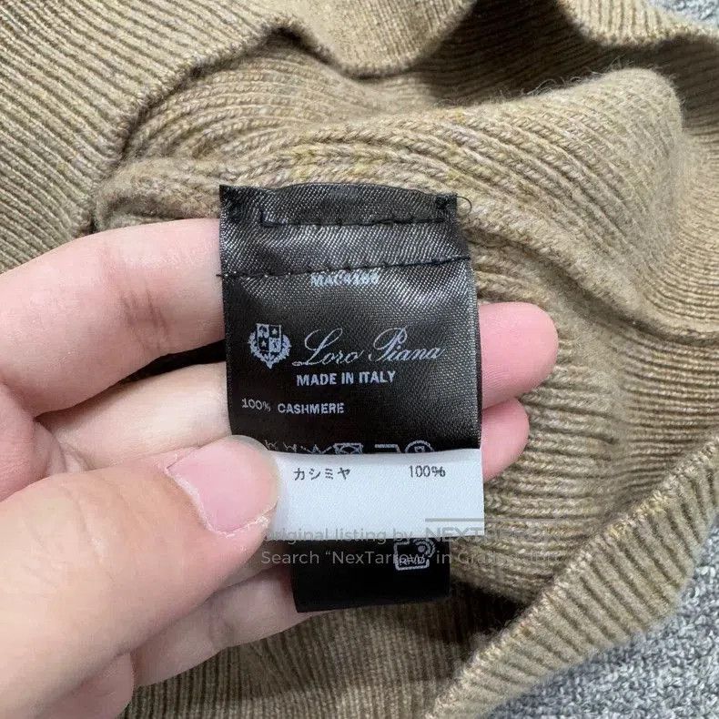Loro Piana Ribbed Knit Polo Sweater.
