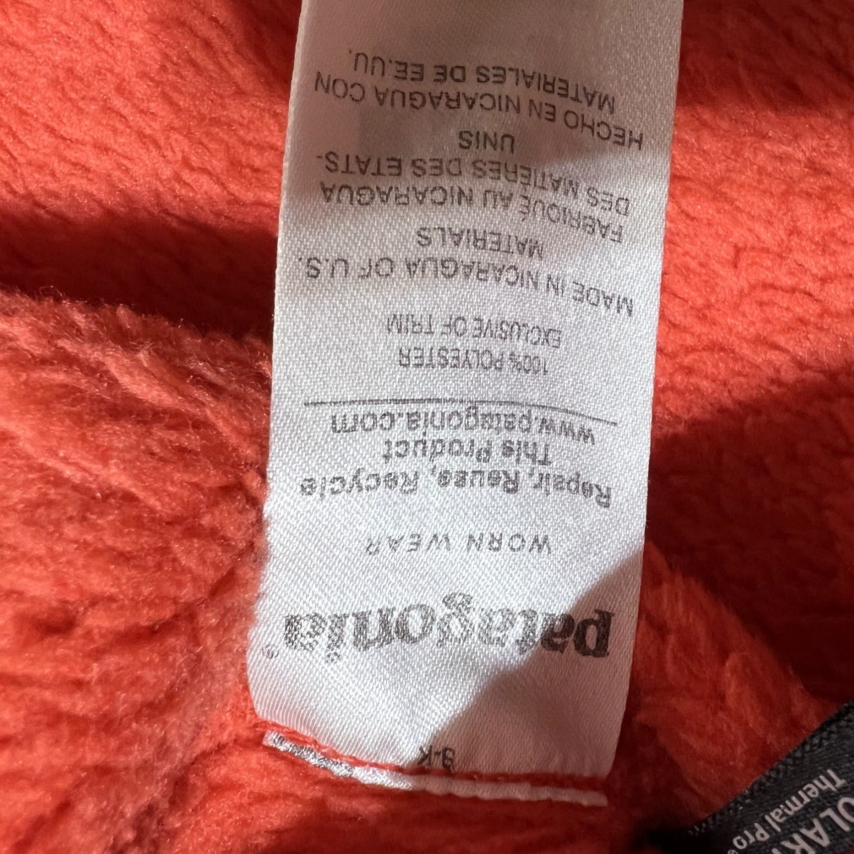 Patagonia patagonia Womens Jacket M Orange Fleece Snap Pullover Basic Swing Plush - - Size M / US 6-8 / IT 42-44 - 4 Thumbnail