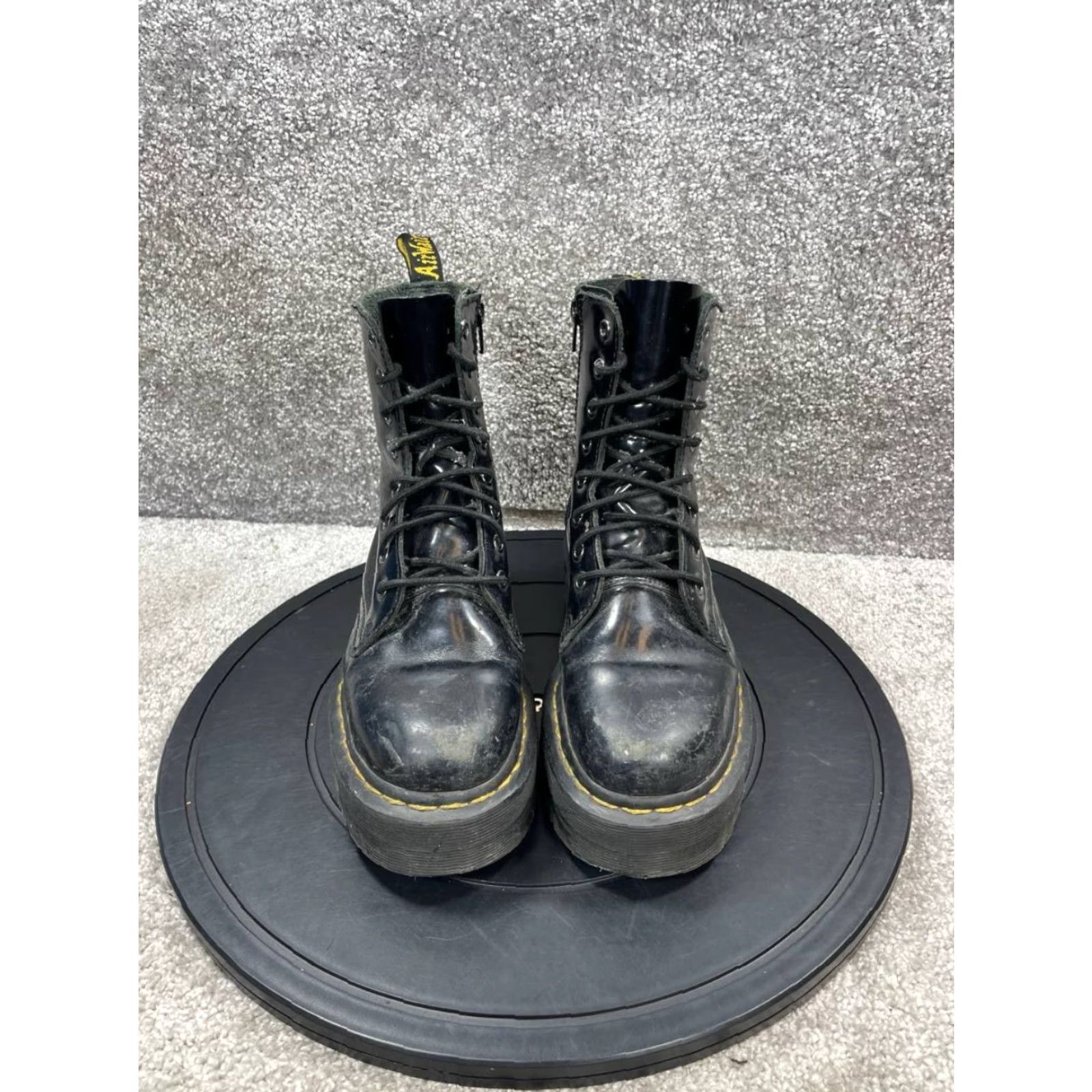 Dr. Martens Dr Martens Boots Mens Size 6 Jadon Soft Toe Black Leather Ankle Zip Work Shoe Size US 6 / EU 39 - 4 Thumbnail