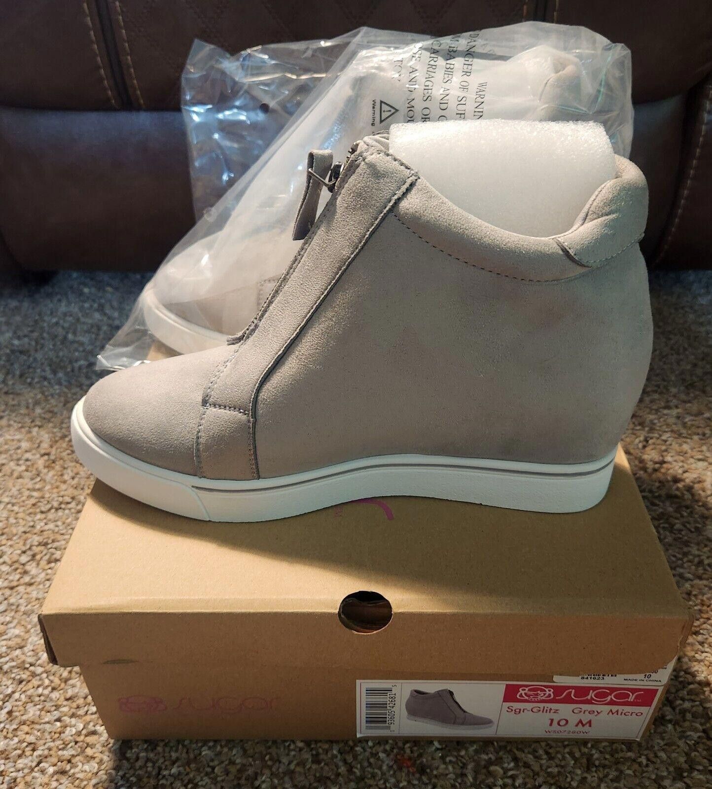 Designer Sugar Sgr-Glitz Grey Micro Suede Bootie Size 10M Size US 10 / IT 40 - 1 Thumbnail