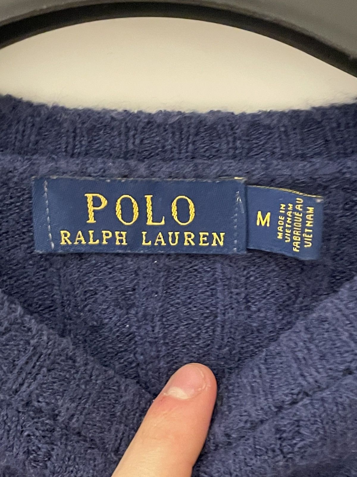 Polo Ralph Lauren Navy Cable Knit Sweater – Polo Ralph Lauren Size M / US 6-8 / IT 42-44 - 6 Thumbnail