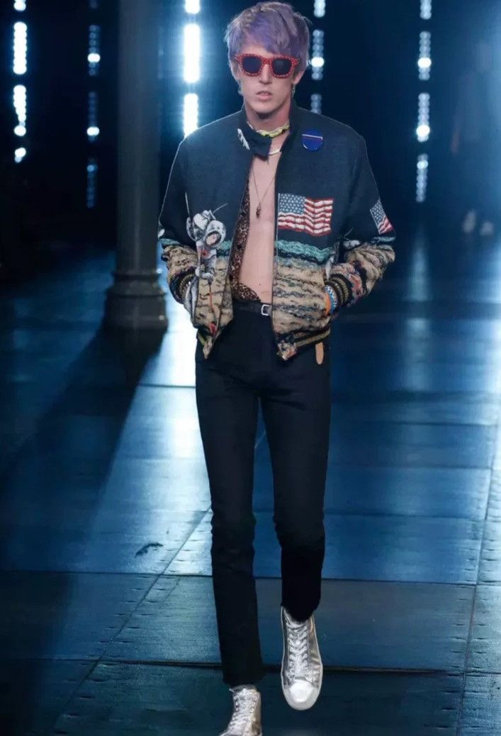 Saint Laurent Paris × Yves Saint Laurent Saint Laurent Landing Embroidered jacket 2412-Nextarrow Size US M / EU 48-50 / 2 - 8 Thumbnail