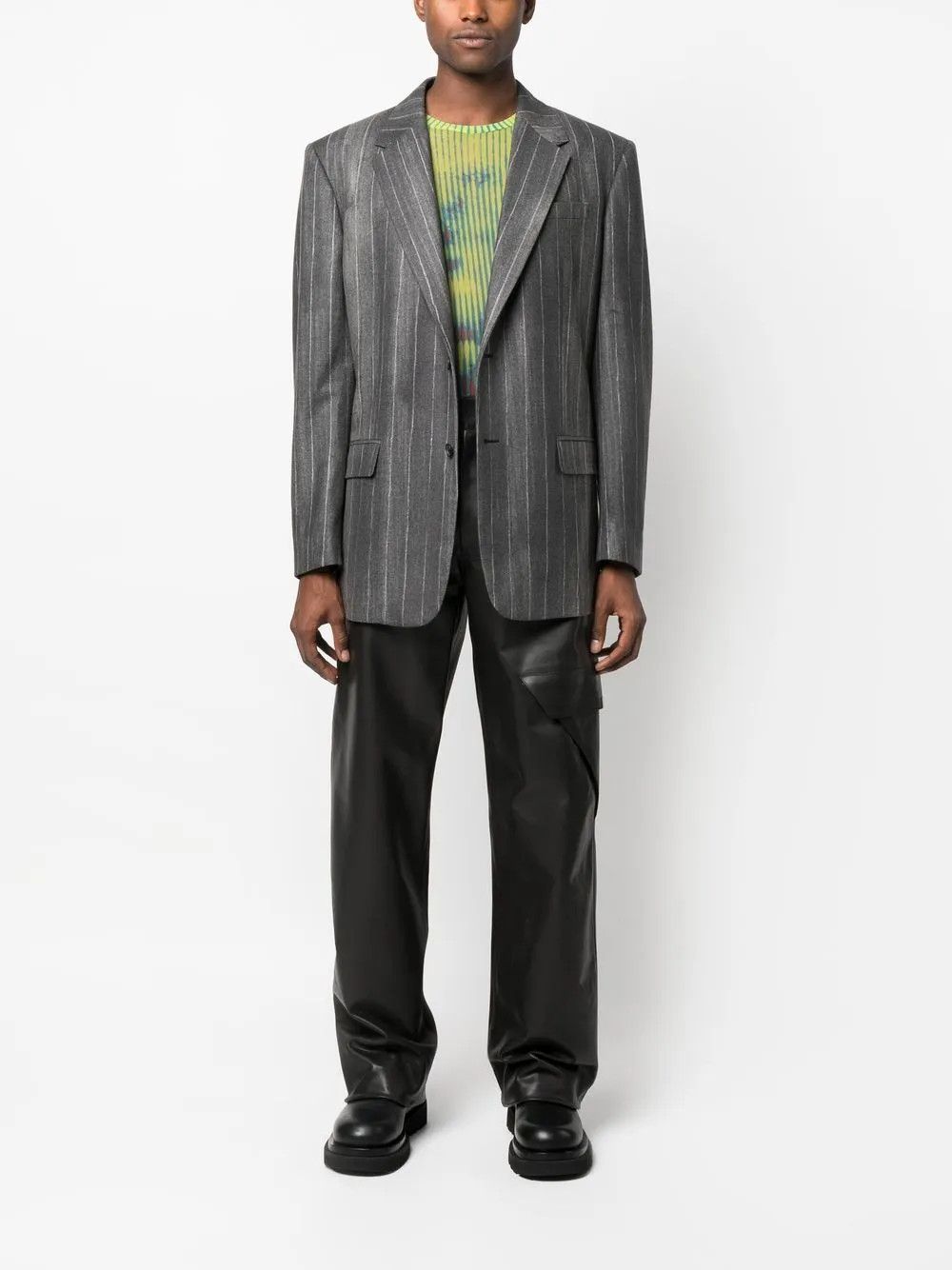Versace o1y0425 Stripes Blazer in Lead Size US M / EU 48-50 / 2 - 5 Thumbnail
