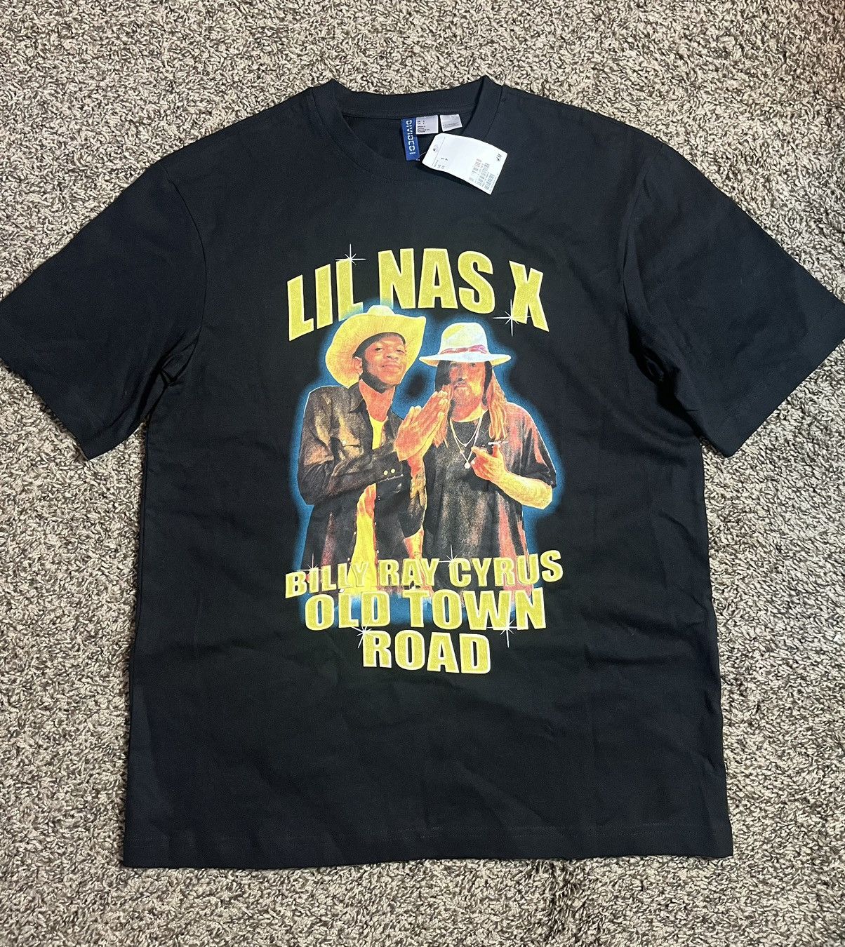 Divided × H&M Lil Nas X Billy Ray Cyrus Old Town Road Tee Black Size US S / EU 44-46 / 1 - 1 Thumbnail