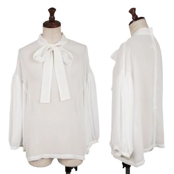 Comme des Garcons Comme Des Garcons Retro white bow shirt top Size XS / US 0-2 / IT 36-38 - 1 Thumbnail