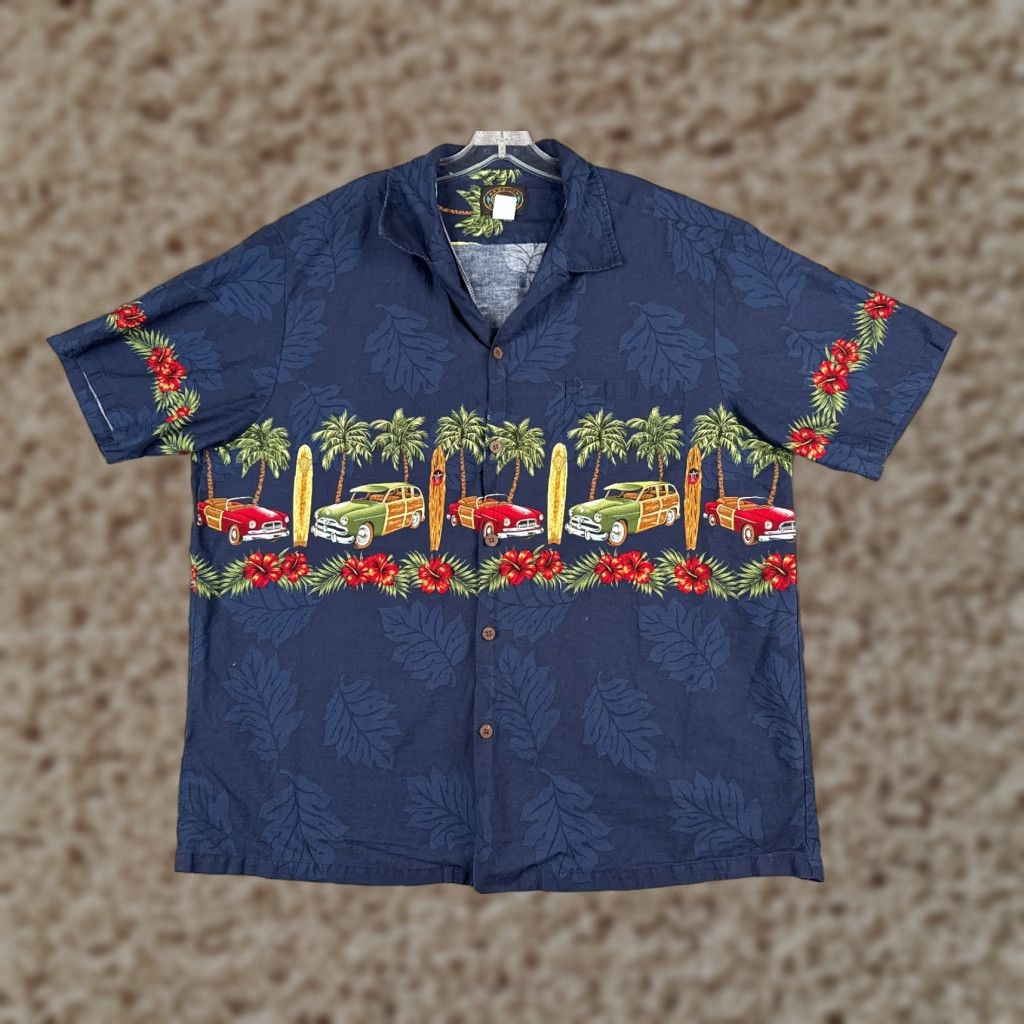 Vintage VINTAGE Hawaiian Reserve Collection Shirt Adult 2XL XXL Blue Floral Hawaii Luau Resort Garden Party/Cocktail Wedding Men Mens Size US XXL / EU 58 / 5 - 1 Thumbnail