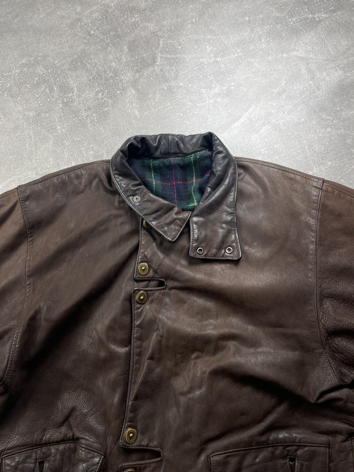 Genuine Leather Vintage AN 2000 Paris Brown Leather Jacket 80s Size US M / EU 48-50 / 2 - 14 Thumbnail