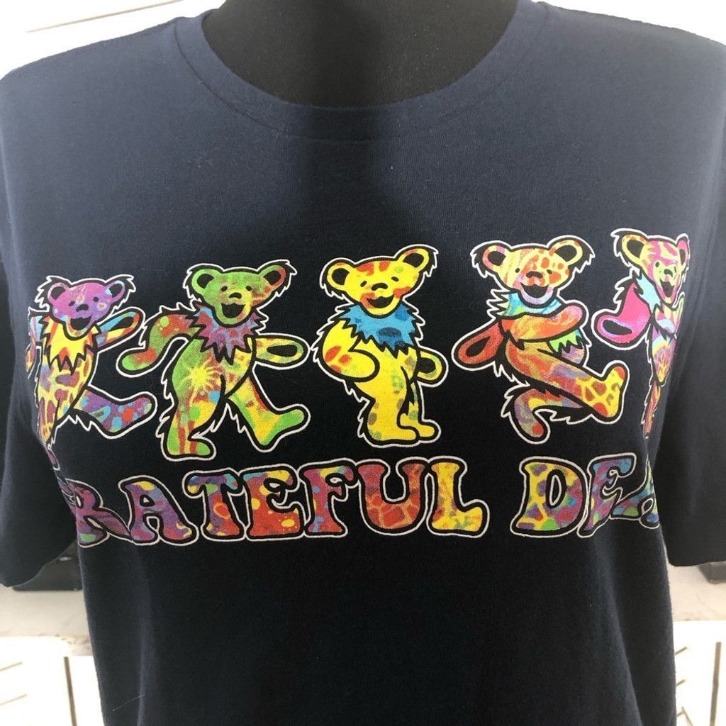 Grateful Dead Grateful Dead multicolor dancing bears blue cotton T-shirt S Size S / US 4 / IT 40 - 3 Thumbnail