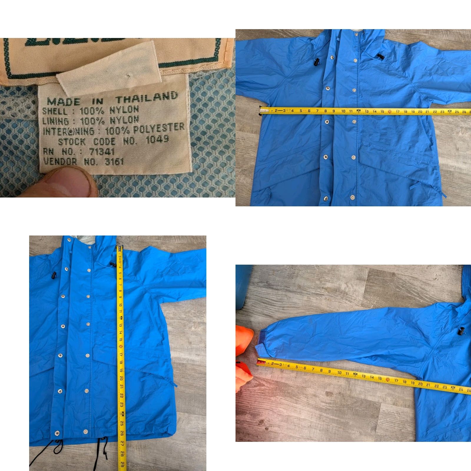 Rains VINTAGE LL Bean Gore-Tex Rain Windbreaker Parka Jacket Hooded Women S Turquoise Nylon 90s Outdoor Mens Womens? Size S / US 4 / IT 40 - 8 Thumbnail