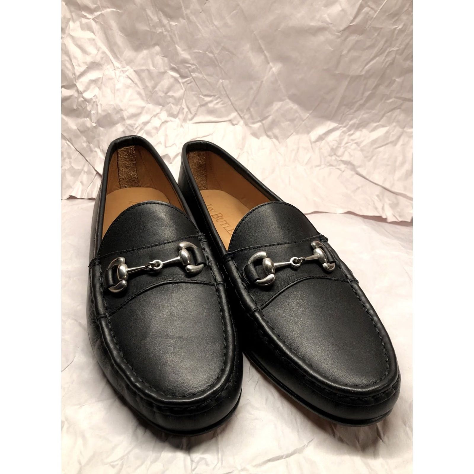 Vintage VINTAGE? No — Jay Butler Leather Horsebit Slip On Loafers Dress Shoes Men 12 Black Leather Dress Shoes Horsebit Loafer Mens Leather Slip On Shoes Size US 12 / EU 45 - 2 Thumbnail