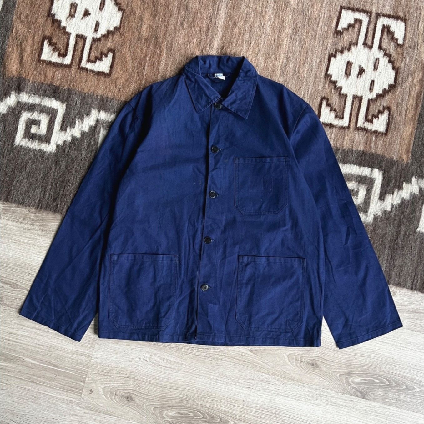 Vintage Vintage French Workwear Cotton Chore Utility Jacket 9758AC Size US M / EU 48-50 / 2 - 1 Thumbnail