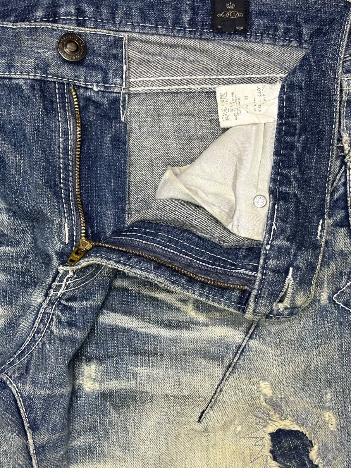 semanticdesign Vintage Semantic Design Patchwork Mud Wash Baggy Jeans Size US 32 / EU 48 - 11 Thumbnail