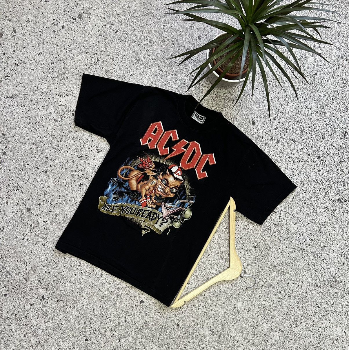 Band Tees × Vintage Vintage 90’s AC/DC Are You Ready Rock Band Retro T-Shirt Y2K Size US L / EU 52-54 / 3 - 1 Thumbnail