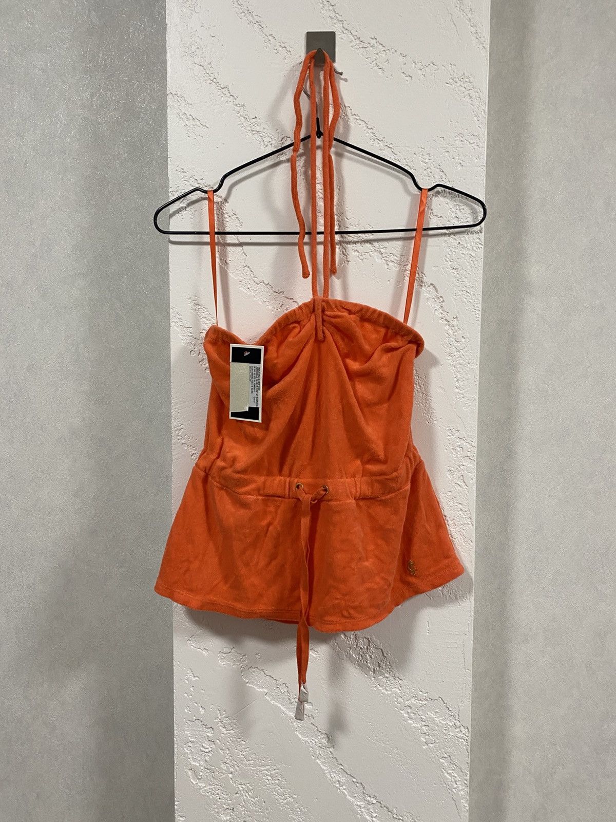Juicy Couture Juicy Couture Safety Orange Halter Top Terry Size: petite S Size S / US 4 / IT 40 - 1 Thumbnail