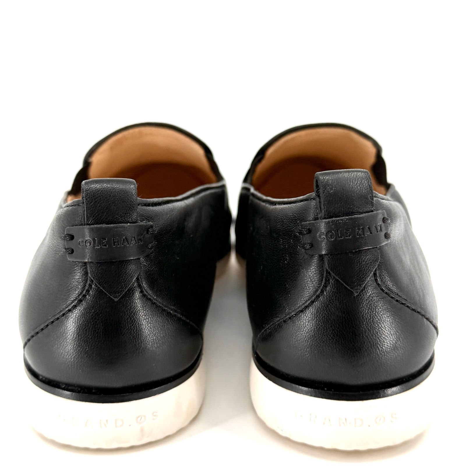 Cole Haan Grandseries Black Genuine Leather Cap Toe Slip-on Sneakers Size US 9.5 / IT 39.5 - 5 Thumbnail