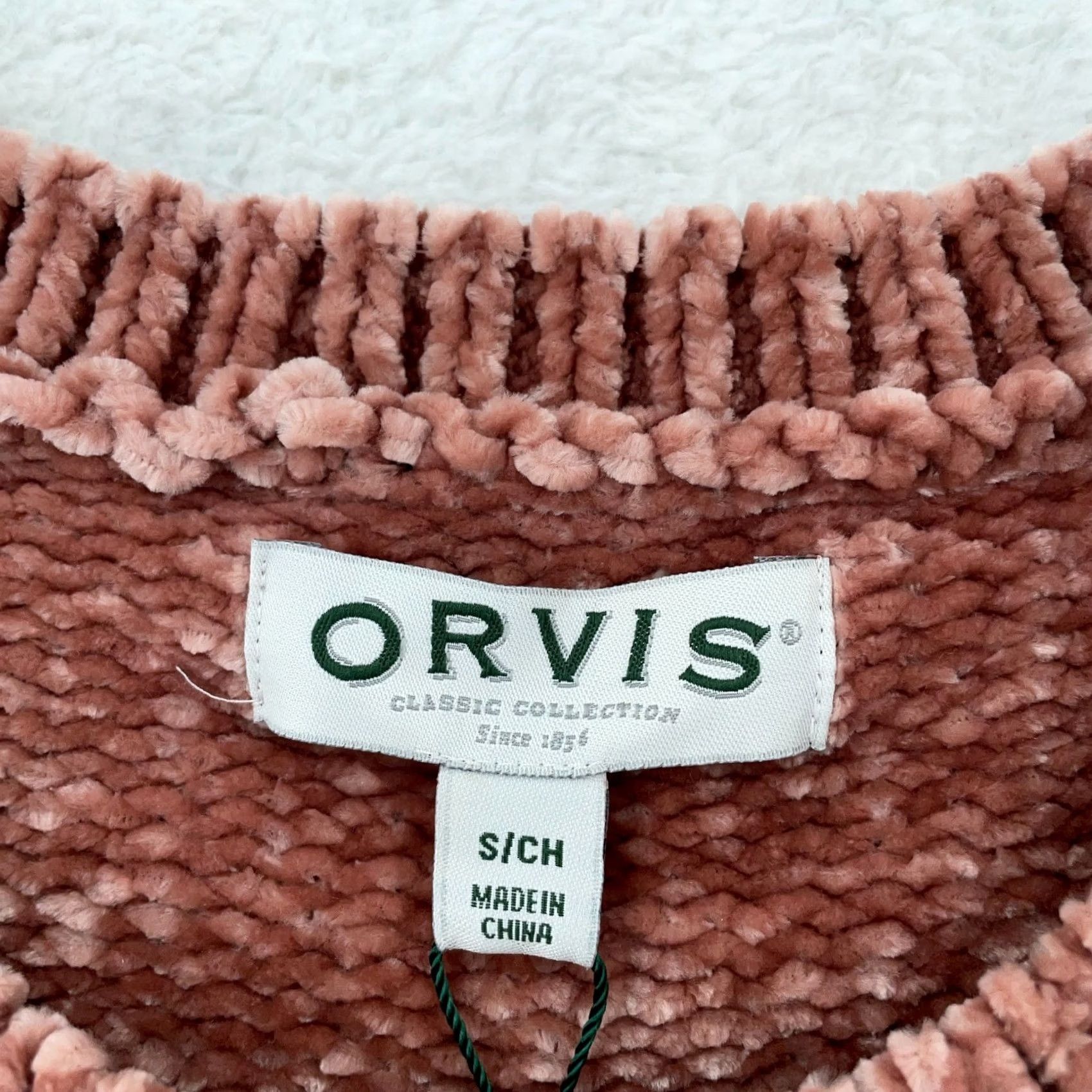 Orvis Orvis Chenille Sweater Women Small Pink Velour Cozy Soft Relaxed Fit Long Sleeve Raglan Sleeve Pullover Knit Casual Fall Winter Size S / US 4 / IT 40 - 3 Thumbnail