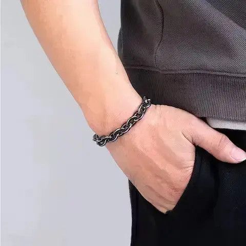 Jewelry Oval Shape Chain Bracelet Size ONE SIZE - 3 Thumbnail