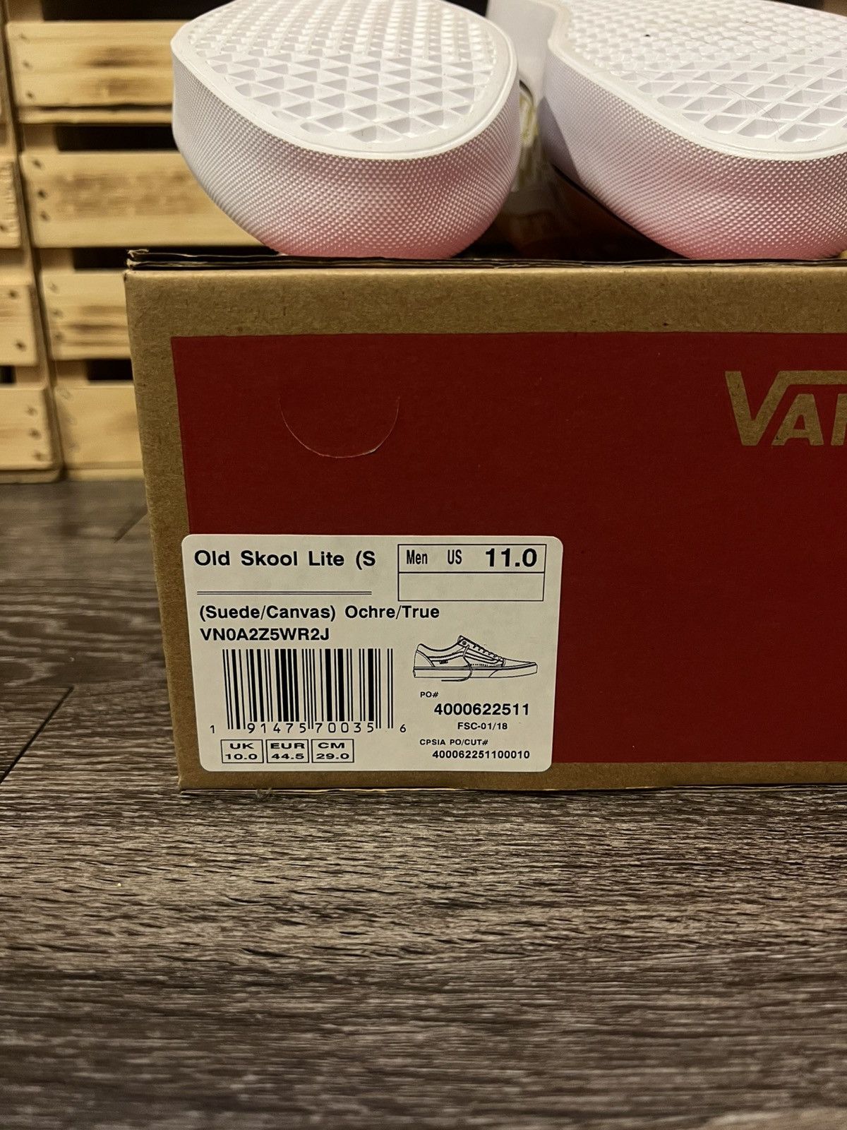 Vans Vans Old Skool Lite “Off The Wall” Ochre Yellow Checkerboard Size US 11 / EU 44 - 8 Thumbnail