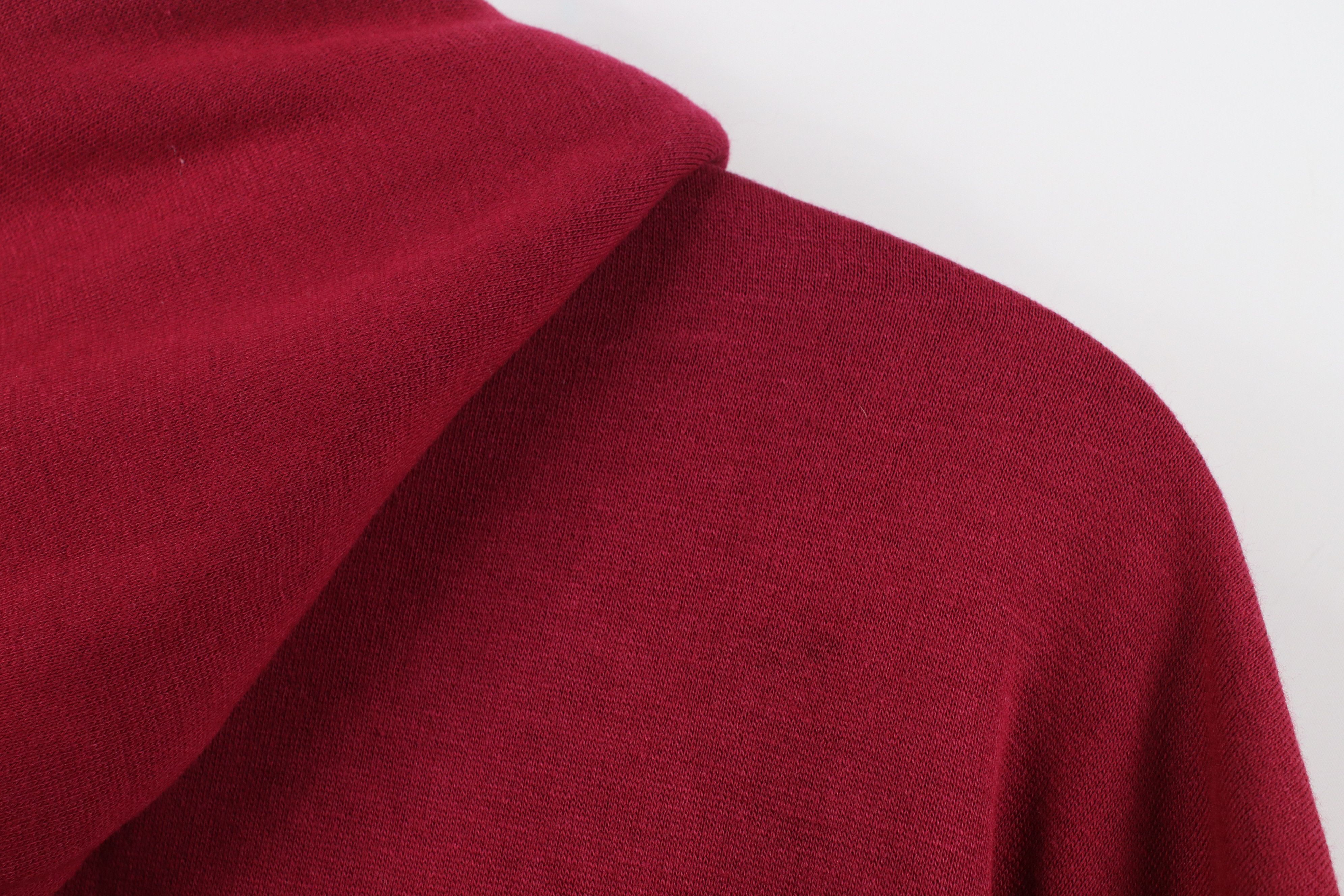 Vintage Vintage 90s Streetwear Blank Knit Hoodie Sweatshirt Red Size US XXL / EU 58 / 5 - 13 Thumbnail