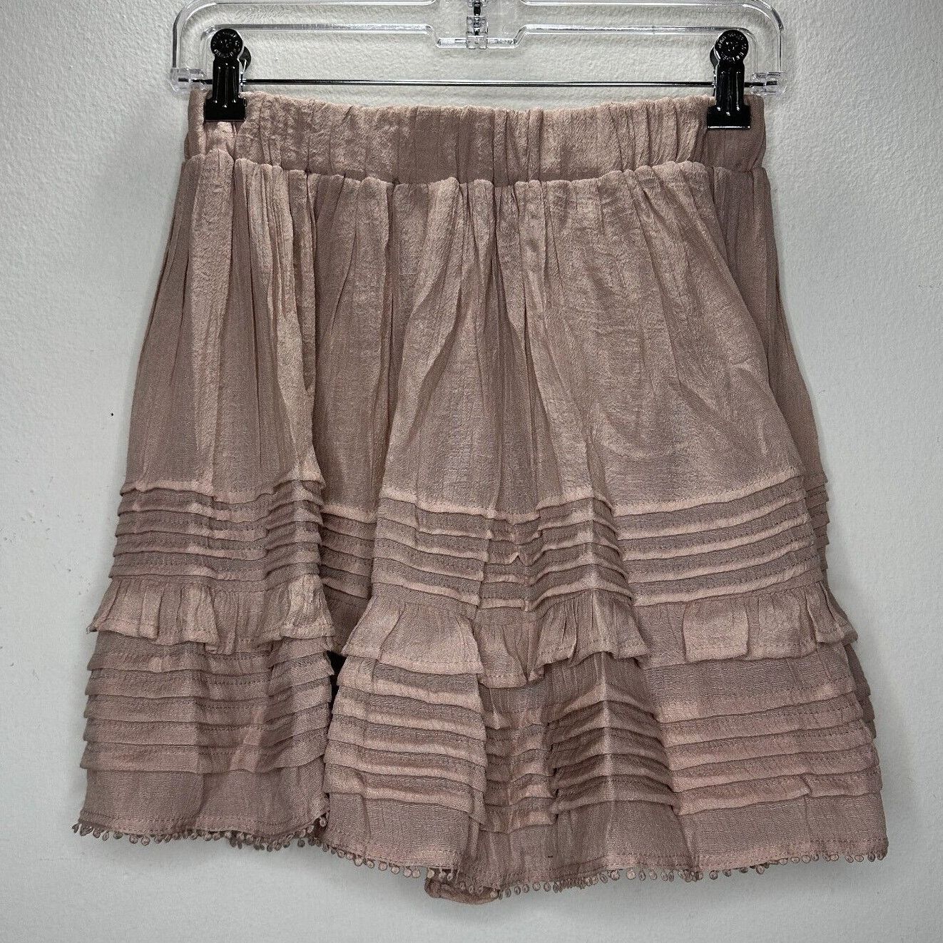 Other NWT Mustard Seed Poppy & Stella Dusty Rose Ruffle Mini Med Size 30" / US 8 / IT 44 - 12 Thumbnail