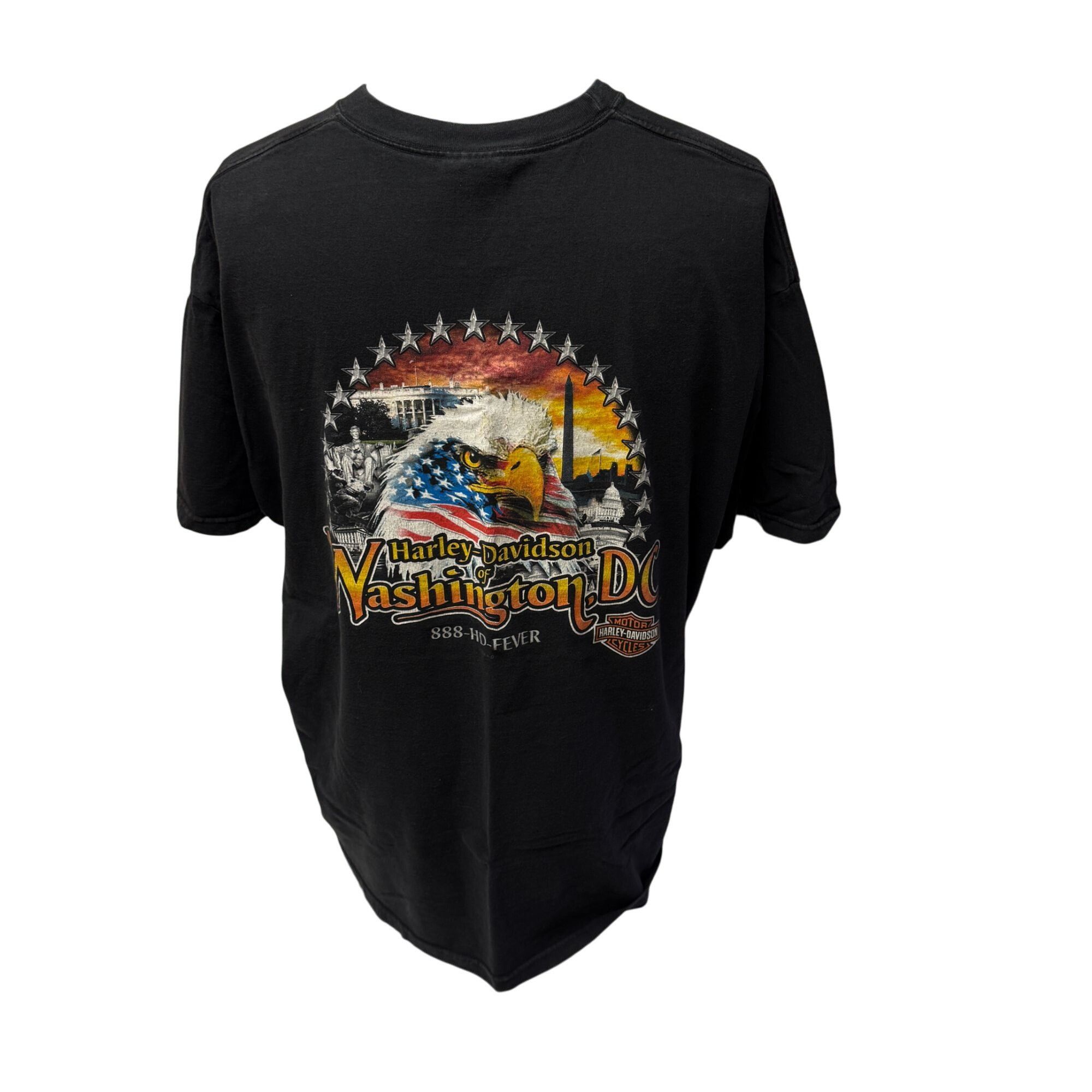 Harley Davidson HD Motorcycles WASHINGTON DC Patriotic USA Flag BALD EAGLE Size US XXL / EU 58 / 5 - 3 Thumbnail