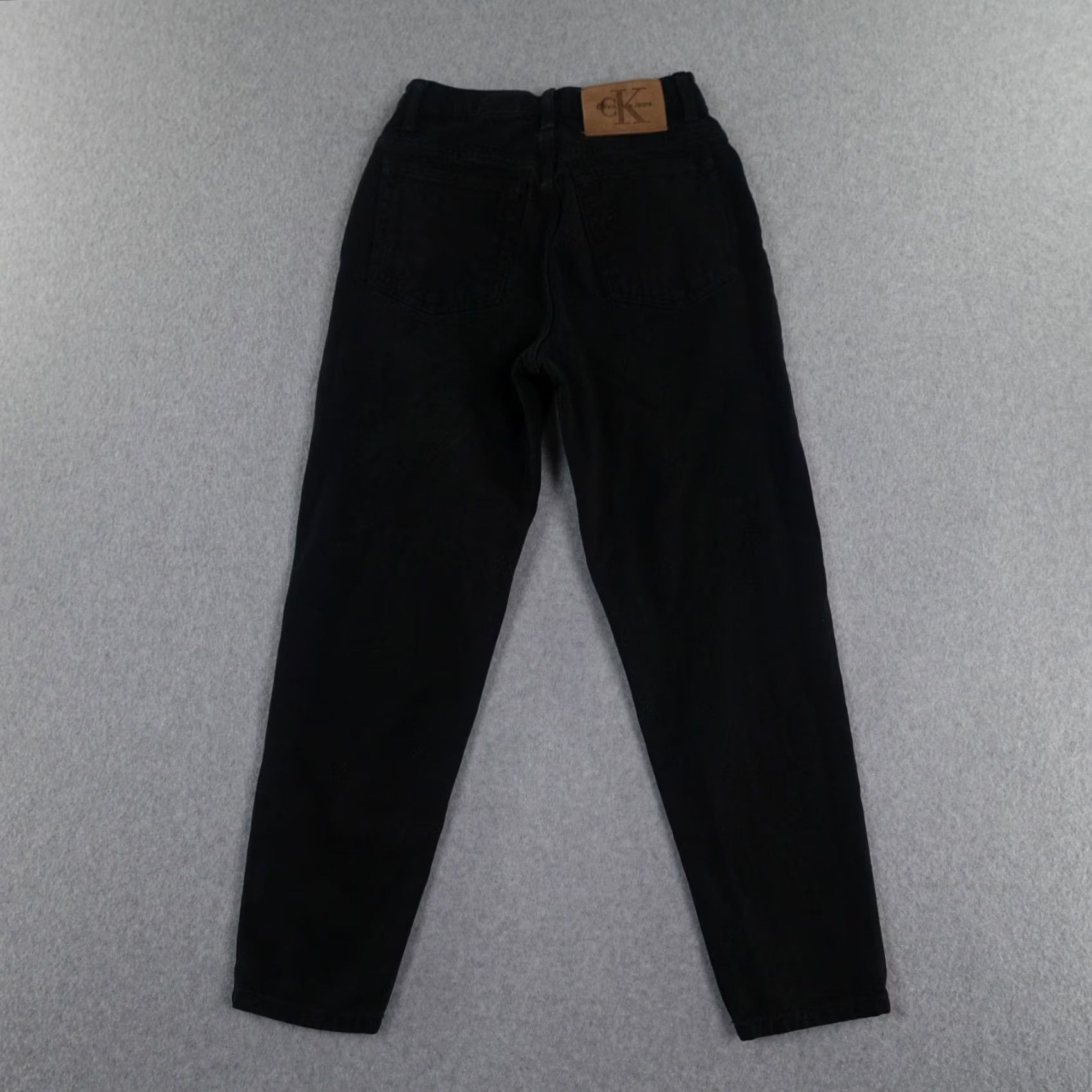 Calvin Klein CK Calvin Klein Jeans Womens 6 Jeans Tapered Regular Black 5-Pocket Denim Cotton Vintage 90s Womens Jeans Size 28" / US 6 / IT 42 - 2 Thumbnail
