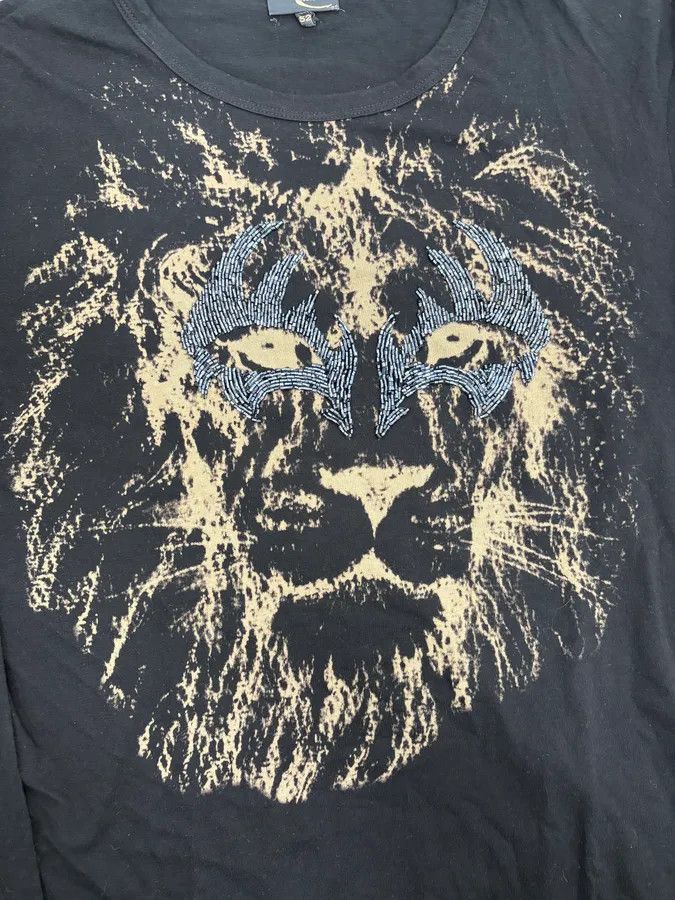 Just Cavalli 2000s Cavalli Tiger Black Longsleeves Size US M / EU 48-50 / 2 - 5 Thumbnail
