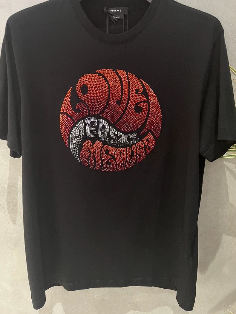Versace Versace Black Short Sleeve T-Shirt with Logo - dmc Size US S / EU 44-46 / 1 - 1 Thumbnail