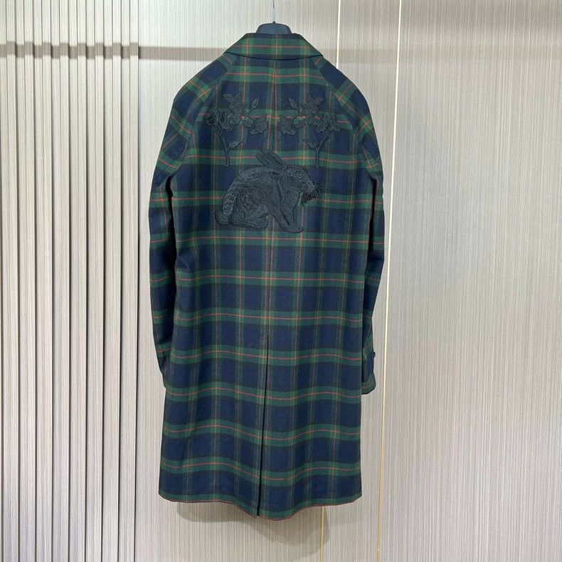 Gucci Gucci Embroidered rabbit plaid cashmere coat 2504-Nextarrow Size XL / US 12-14 / IT 48-50 - 2 Thumbnail