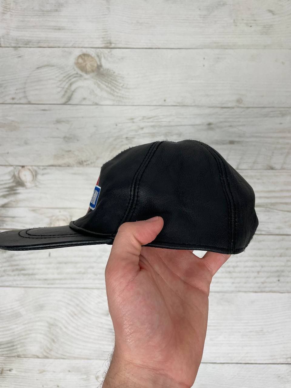 NASCAR Vintage Nissan Racing Leather Cap Big Logo Nascar 90s Size ONE SIZE - 5 Thumbnail
