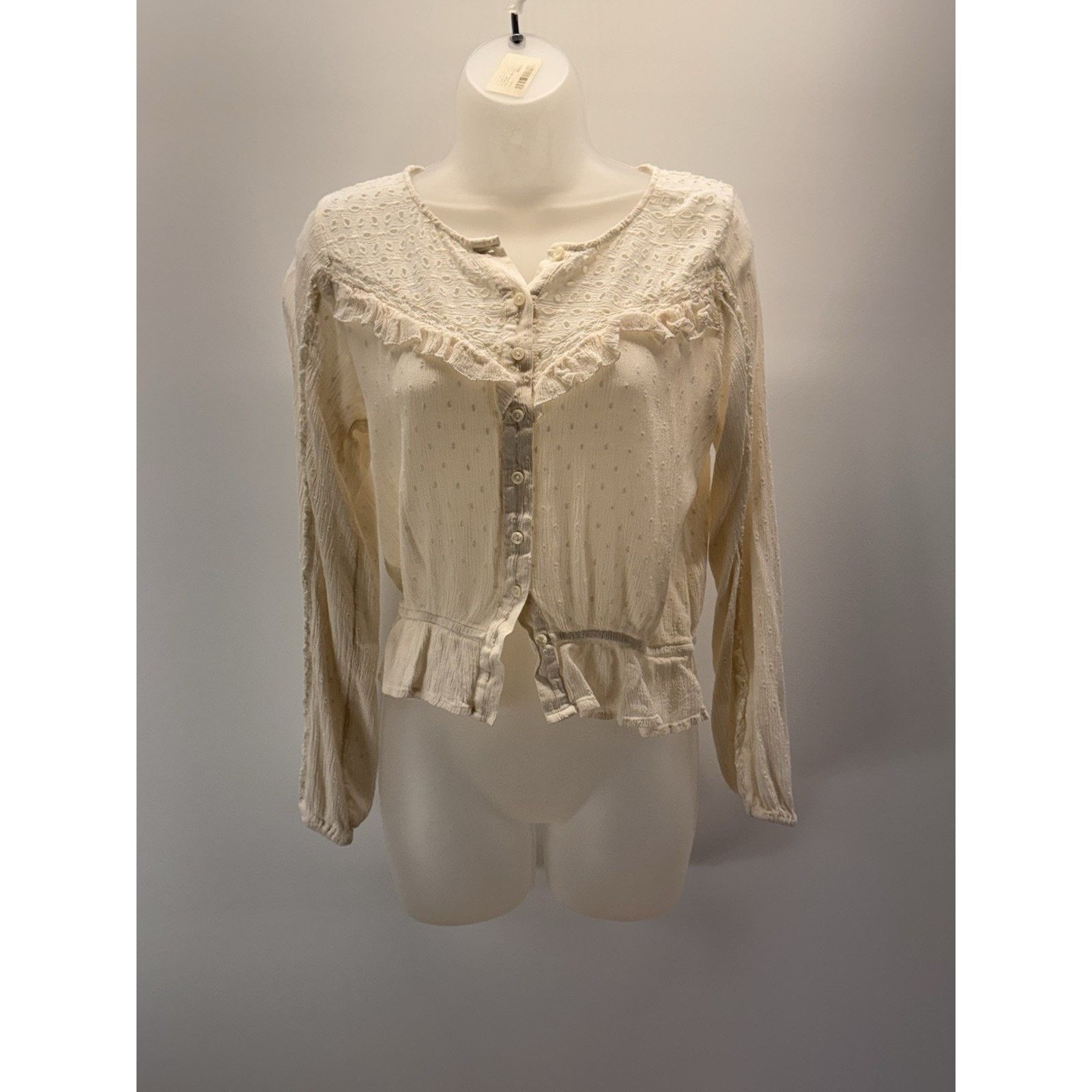 American Eagle Outfitters American Eagle Women’s Small Shirt Blouse Top Button Size S / US 4 / IT 40 - 1 Thumbnail