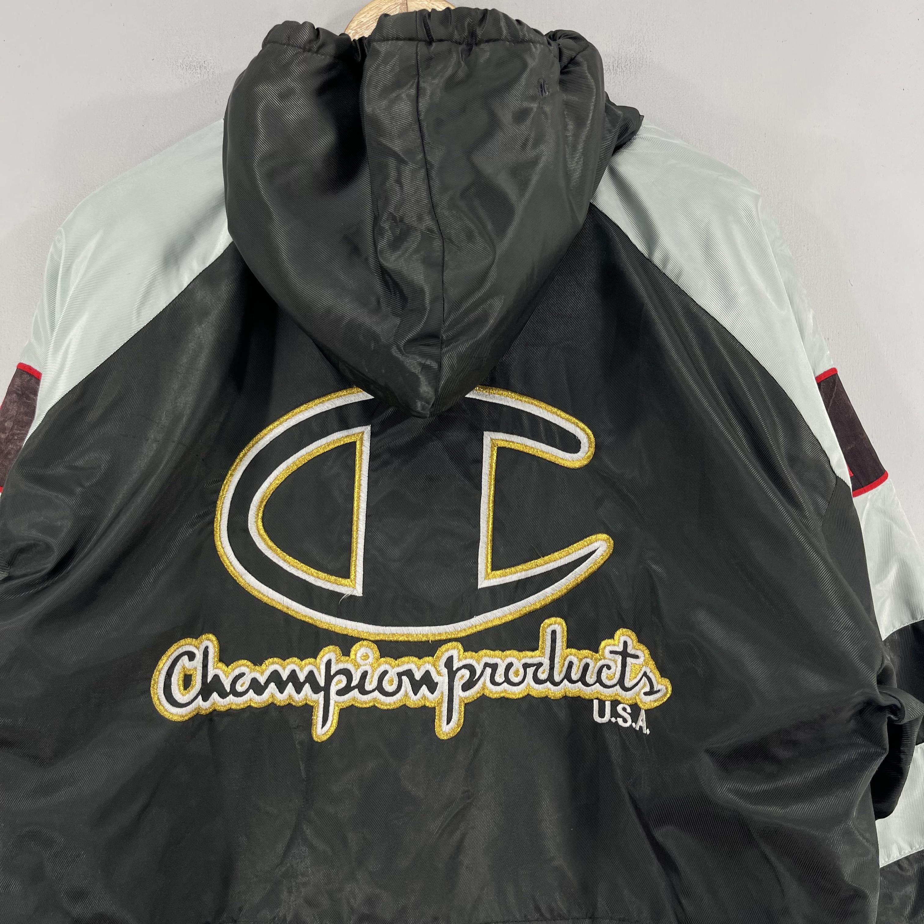 Champion × Vintage Vintage 90s CHAMPION Usa Sherpa Lined Parka Winter Jacket Size US M / EU 48-50 / 2 - 3 Thumbnail