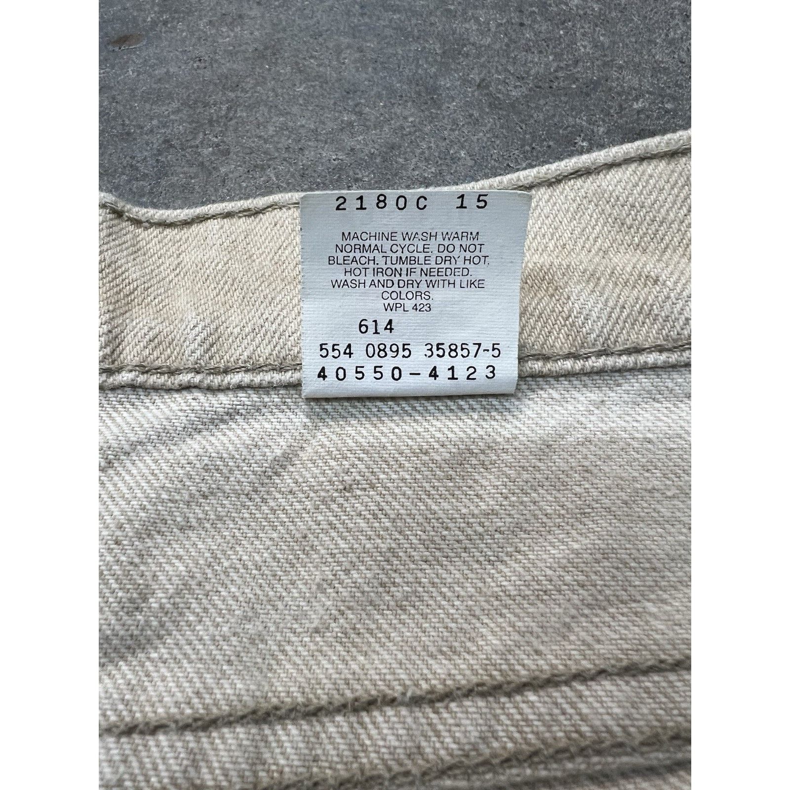 Levi's Levi's 550 Relaxed Fit 1995 Cream Jeans Orange Tab USA 36x31 Size US 36 / EU 52 - 6 Thumbnail