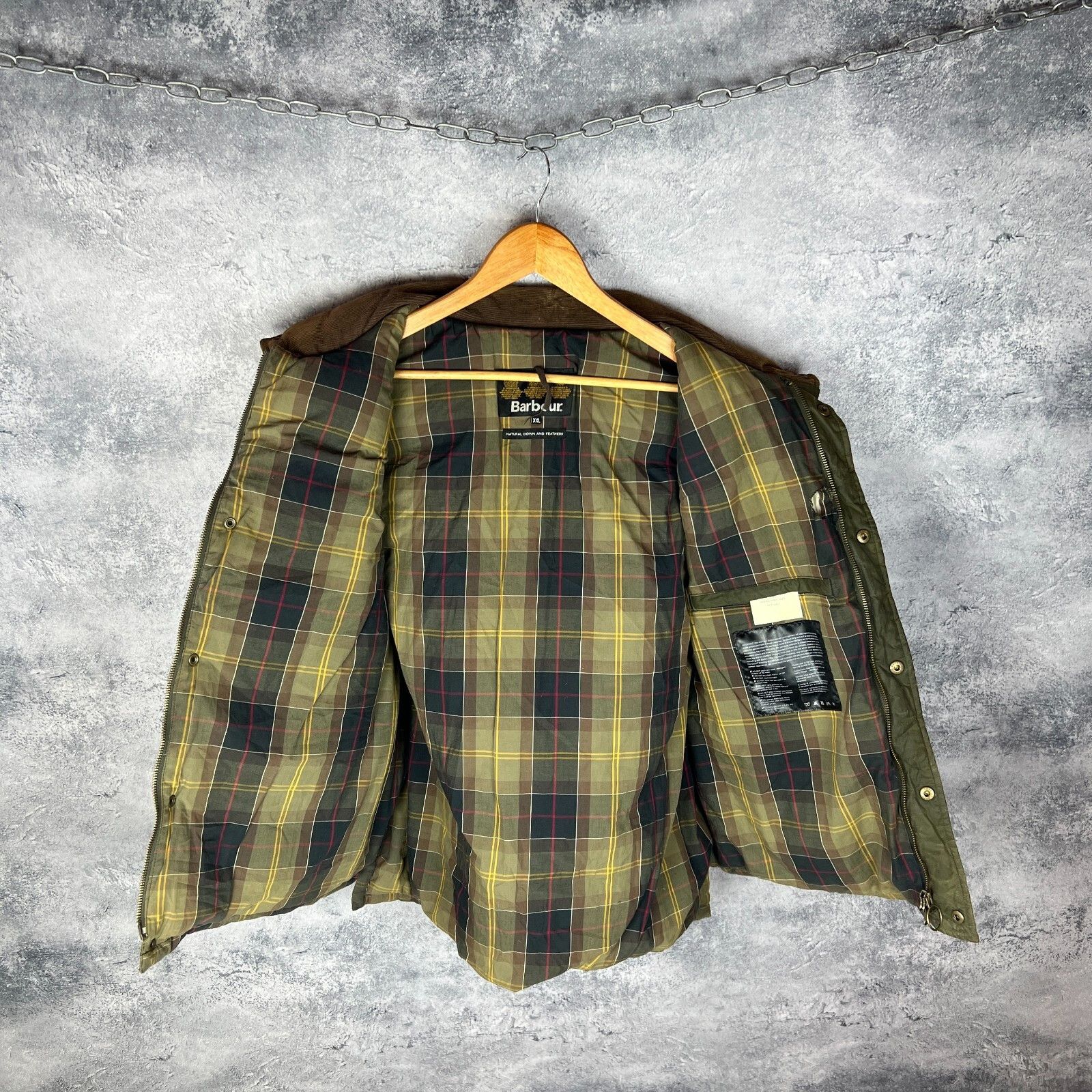 Barbour Barbour Puffer Wax Vest Men's Size XXL Green Cotton ` Size US XXL / EU 58 / 5 - 19 Thumbnail