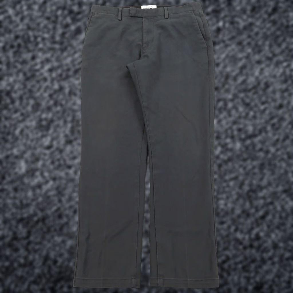 Reiss REISS Pants 30x28 Slim Fit Mens Charcoal Grey Trousers Cotton Stretch Flat Front Pants Size US 30 / EU 46 - 1 Thumbnail