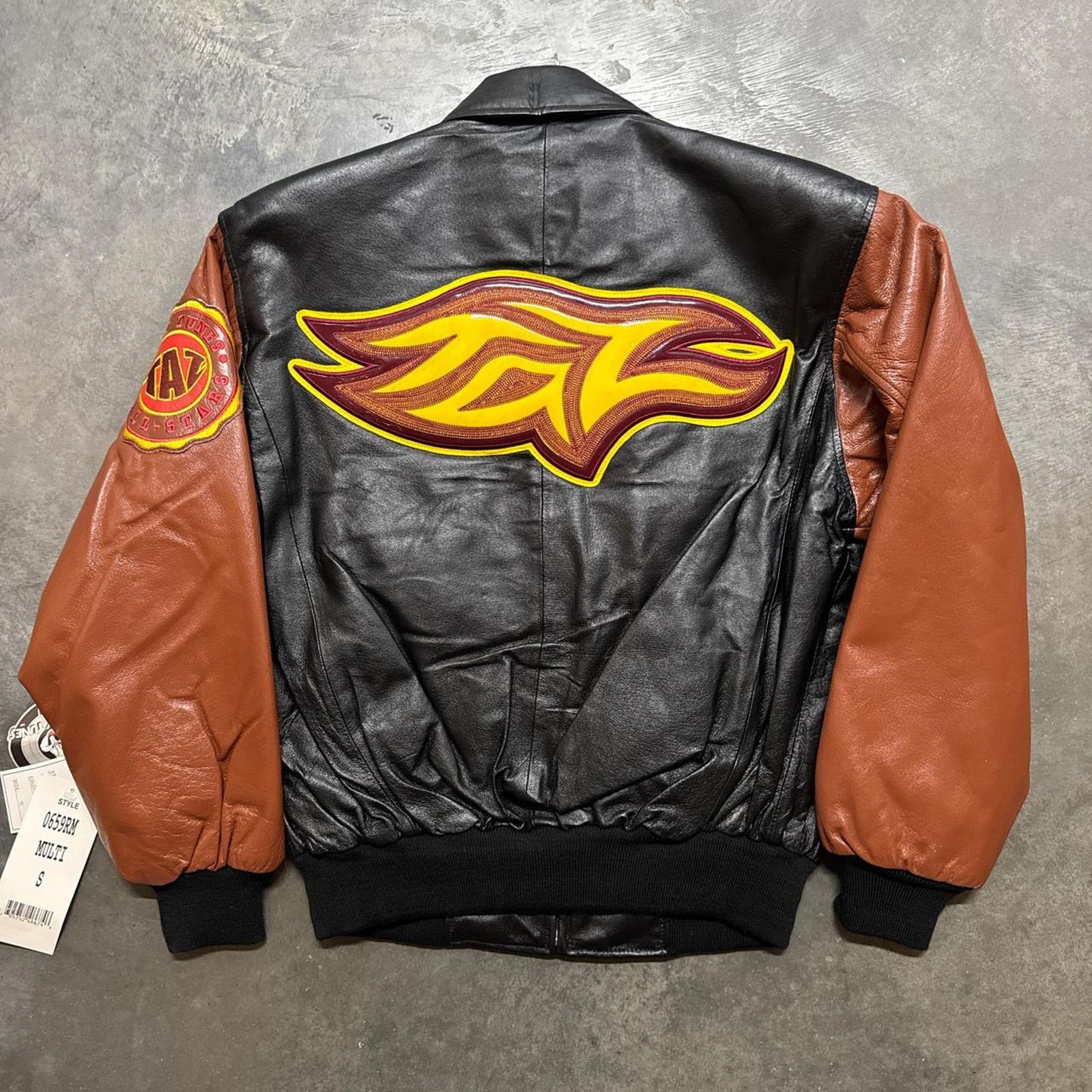 Vintage Vintage Tasmanian Devil Looney Tunes NWT Leather Jacket Size US S / EU 44-46 / 1 - 5 Thumbnail