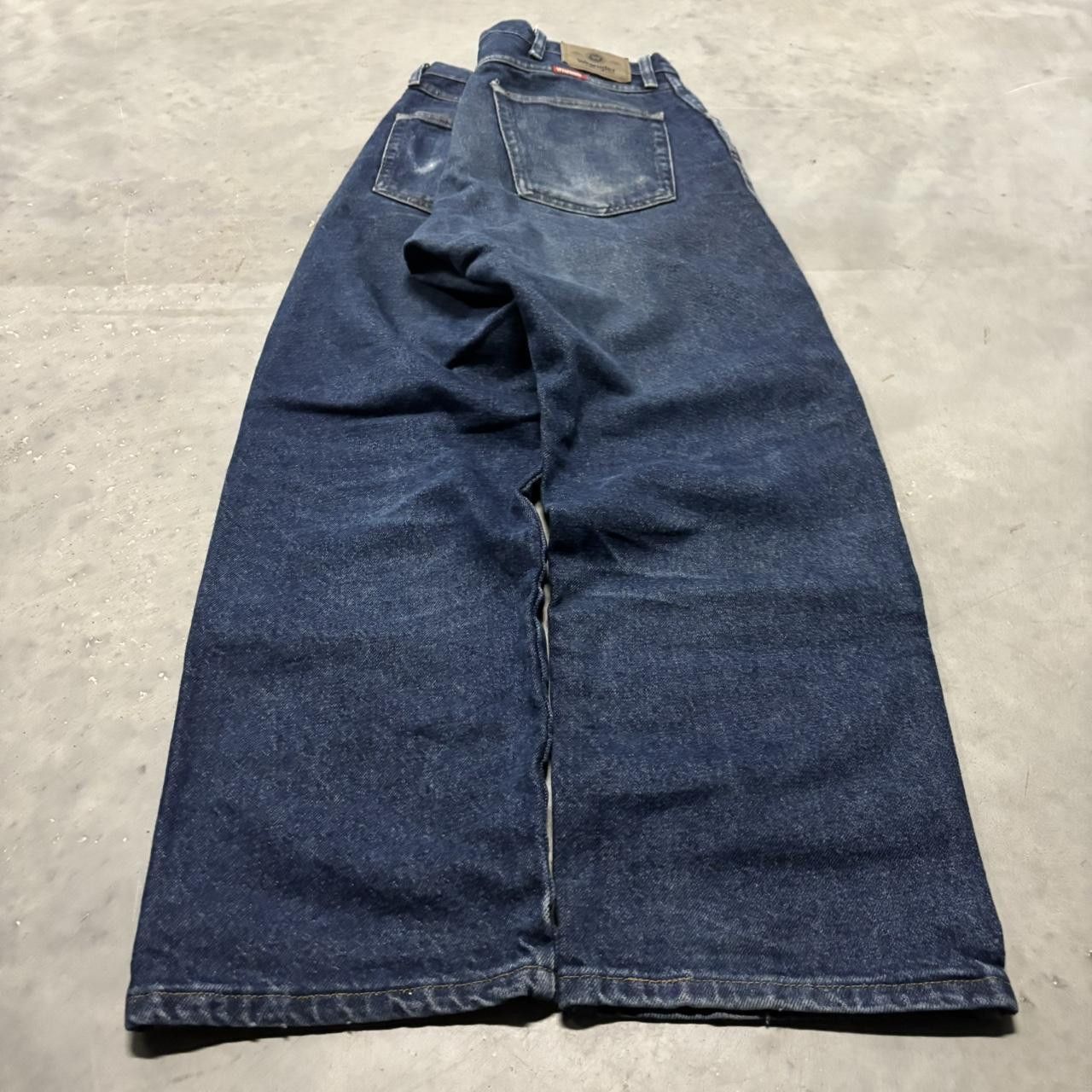 Japanese Brand × Vintage Crazy Vintage Y2K/2000s Grunge Dark Blue Wash Essential Denim Jeans! Size US 36 / EU 52 - 4 Thumbnail